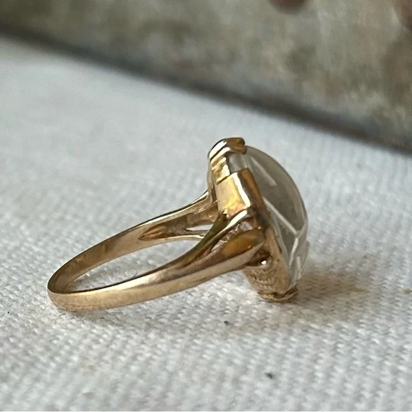 Antique/Vintage 10k Scarab Beetle Ring - Picture 7 of 8